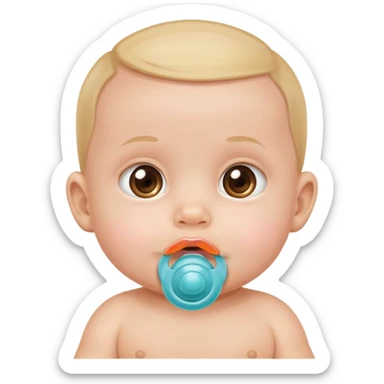Baby with pacifier  sticker