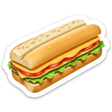 Long rod eating a sandwich  sticker