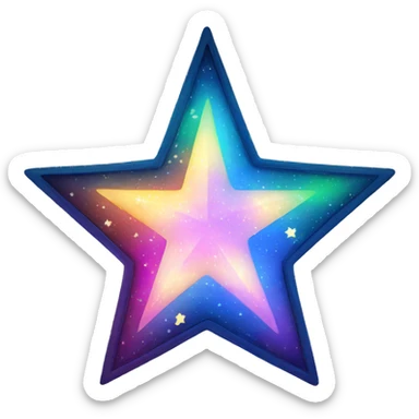 colorful star light christmas sticker