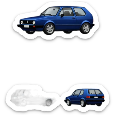 Vw dark blue golf 2 sticker