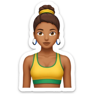 brasil crop top sticker