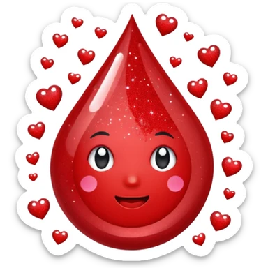 red glitter setor sticker