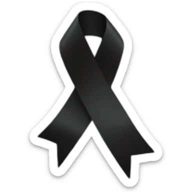 a black ribbon sticker