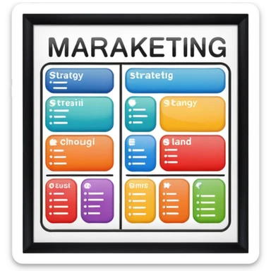 strategy marketing bord sticker