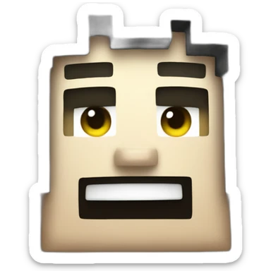 Minecraft charcoal sticker