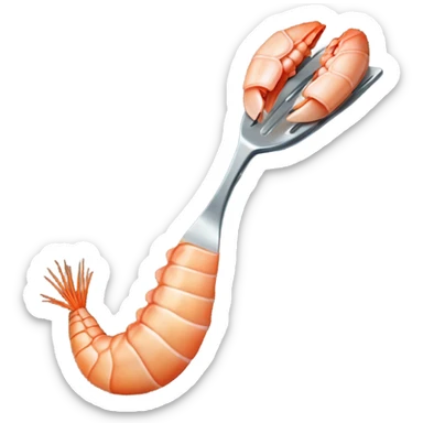 Shrimp with spatula  sticker