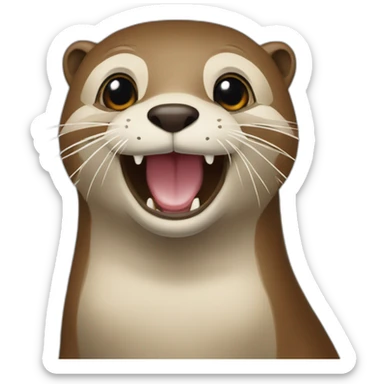 Loutre et flamand sticker