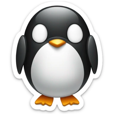 draw a penguin with a low battery that looks sad sticker