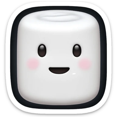 marshmallow with no face sticker