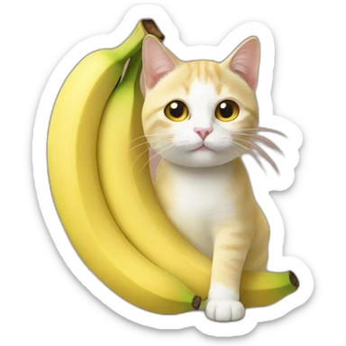 banana cat meme sticker