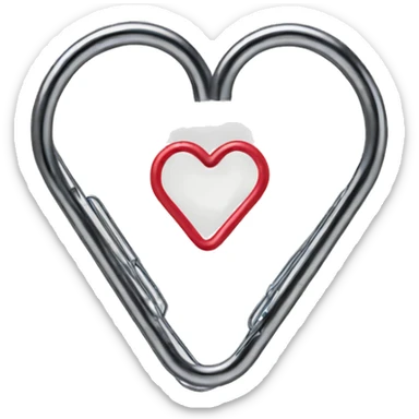 paper clip heart  sticker