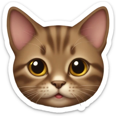 Brown munchkin cat sticker