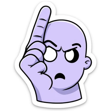 Mad face with middle ginger sticker