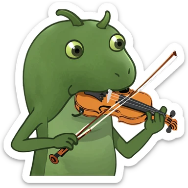 Chili pepper playing violin sticker