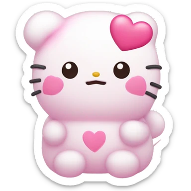Sanrio Cogimyun with pink hearts sticker