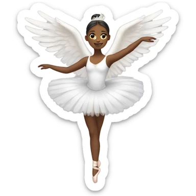 Ballerina with swan wings sticker
