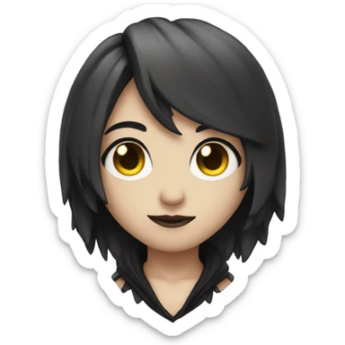 a gothic heart emoji sticker