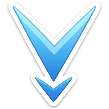 It's a bright blue jagged starburst (or sunburst/jagged circle) background with a bold white checkmark centered inside. This design has remained consistent for X Premium subscribers sticker