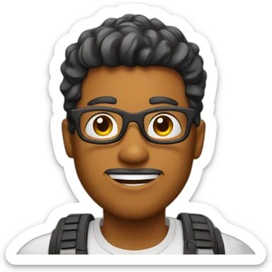 guy posting for a selfie sticker