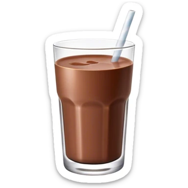 Chocolate milk in glas  sticker
