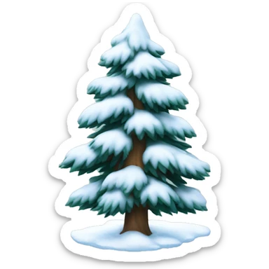 Pine tree with snow on it  sticker