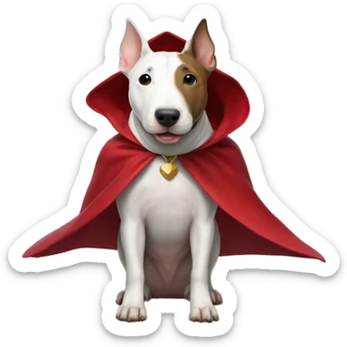 bull terrier with cape sticker