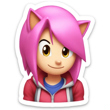 amy rose sonic the hedgehog sticker