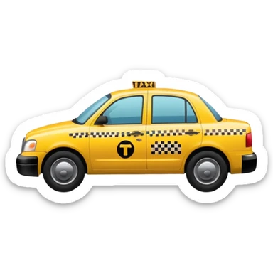Yellow taxi nyc sticker sticker