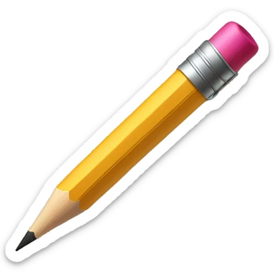 A letter P with a pencil sticker