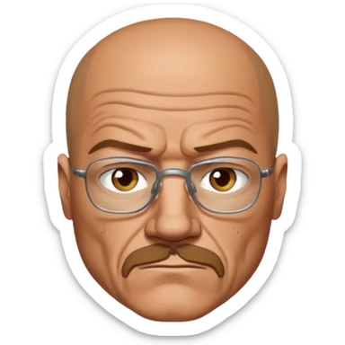 Hank from breaking bad looking at the camera distressed  sticker