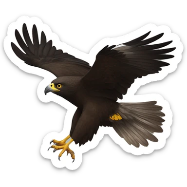 Buzzard-black-one-peruvian sticker