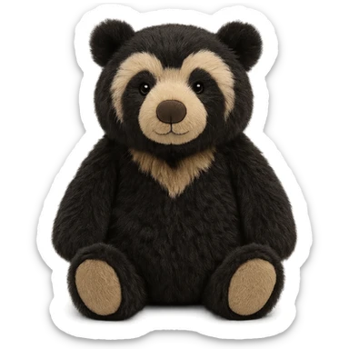 jellycat stuffed plush andean spectacled bear sticker