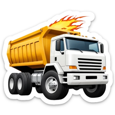 Maximum Destruction - truck (Model Year: 2022) (Iconic colour: white) - A ferocious truck featuring a vivid white base. Emphasize sharp, high-contrast black streaks across the body, creating a look of aggressive, explosive energy. sticker