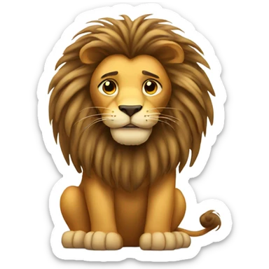 Lion with nails and Long hair  sticker
