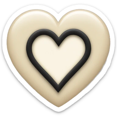 Black heart with " Hakeem " in cream color writing inside the heart   sticker