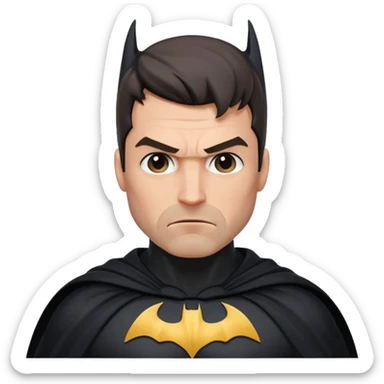 caucasian batman standing sticker