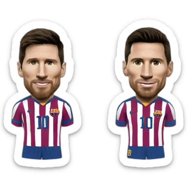 Lionel messi qui tape Cristiano Ronaldo sticker