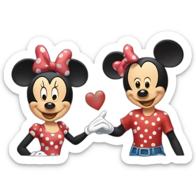 Mickey y minnie sticker
