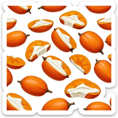 Dried persimmon with cream cheese  sticker