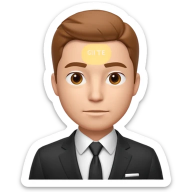 business man portrait, head and shoulders only, wearing a formal suit and tie, confident professional expression, modern corporate vibe, 3D cartoon, mobile game icon style, clean background, no text, no watermark sticker