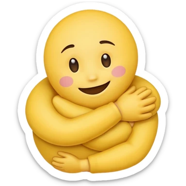 Make a emoji about a hug sticker