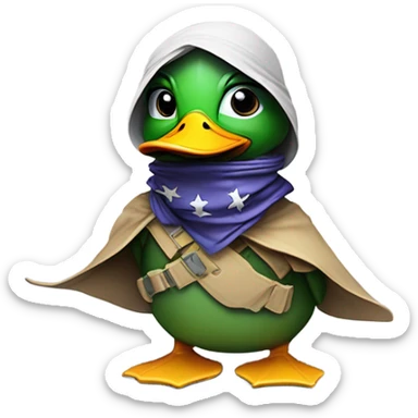 Ducks and aliens starting a revolution sticker