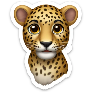 Leopardo com brilho sticker