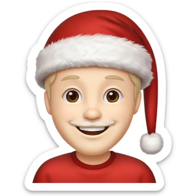 create a realistic emoji of a logistic person saying merry christmas sticker