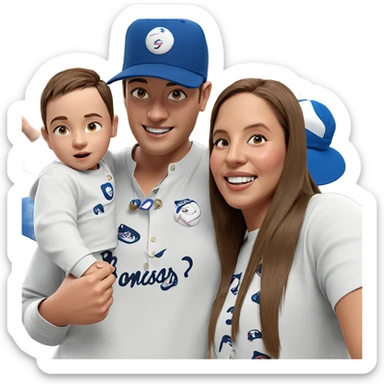boys in baseball caps sticker