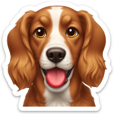 Red apple dog sticker