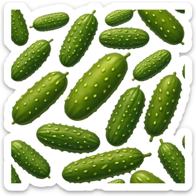 green pickle with bumpy texture sticker