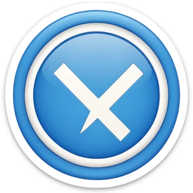 A blue circle with a white check mark in the middle sticker