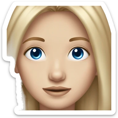 stunning white girl light brown hair blue eyes sticker