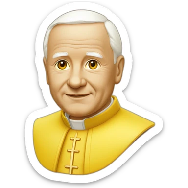 john-paul-ii-skin-color-very-saturated-yellow sticker